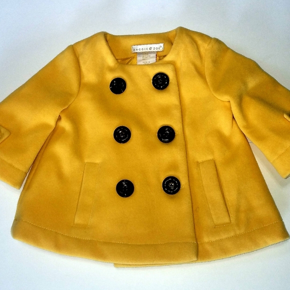 Maggie & Zoe Baby Coat Yellow Size 12 Months. - Picture 1 of 4